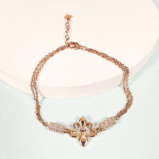 Trident rose gold bracelet