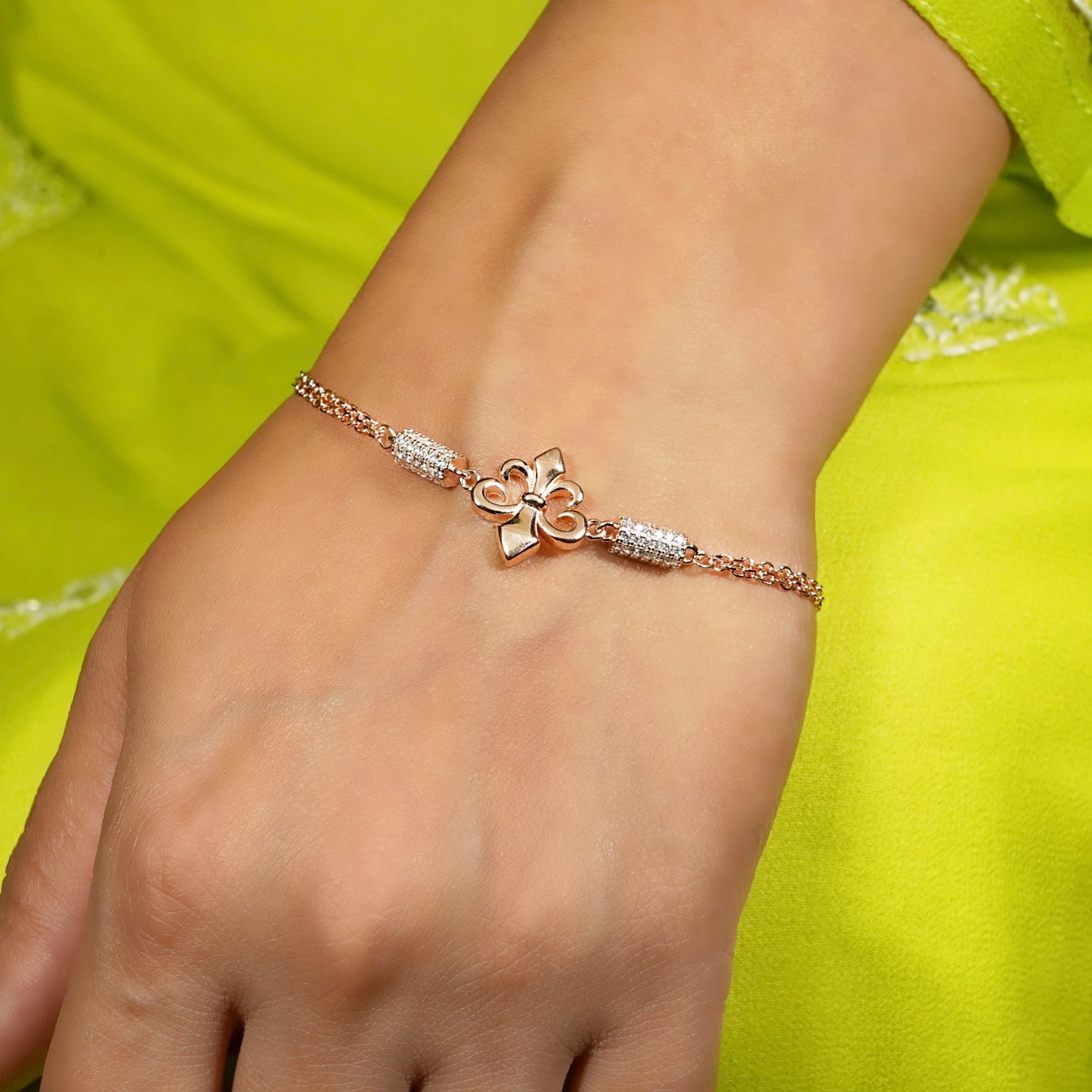 Trident rose gold bracelet