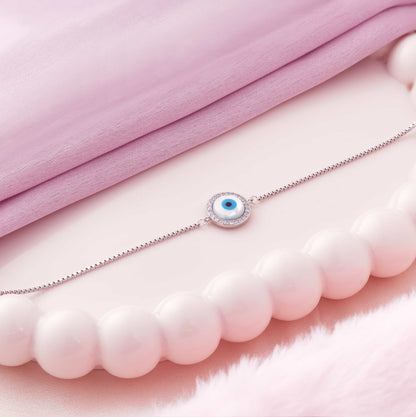 Premium Evil Eye Rhodium Bracelet