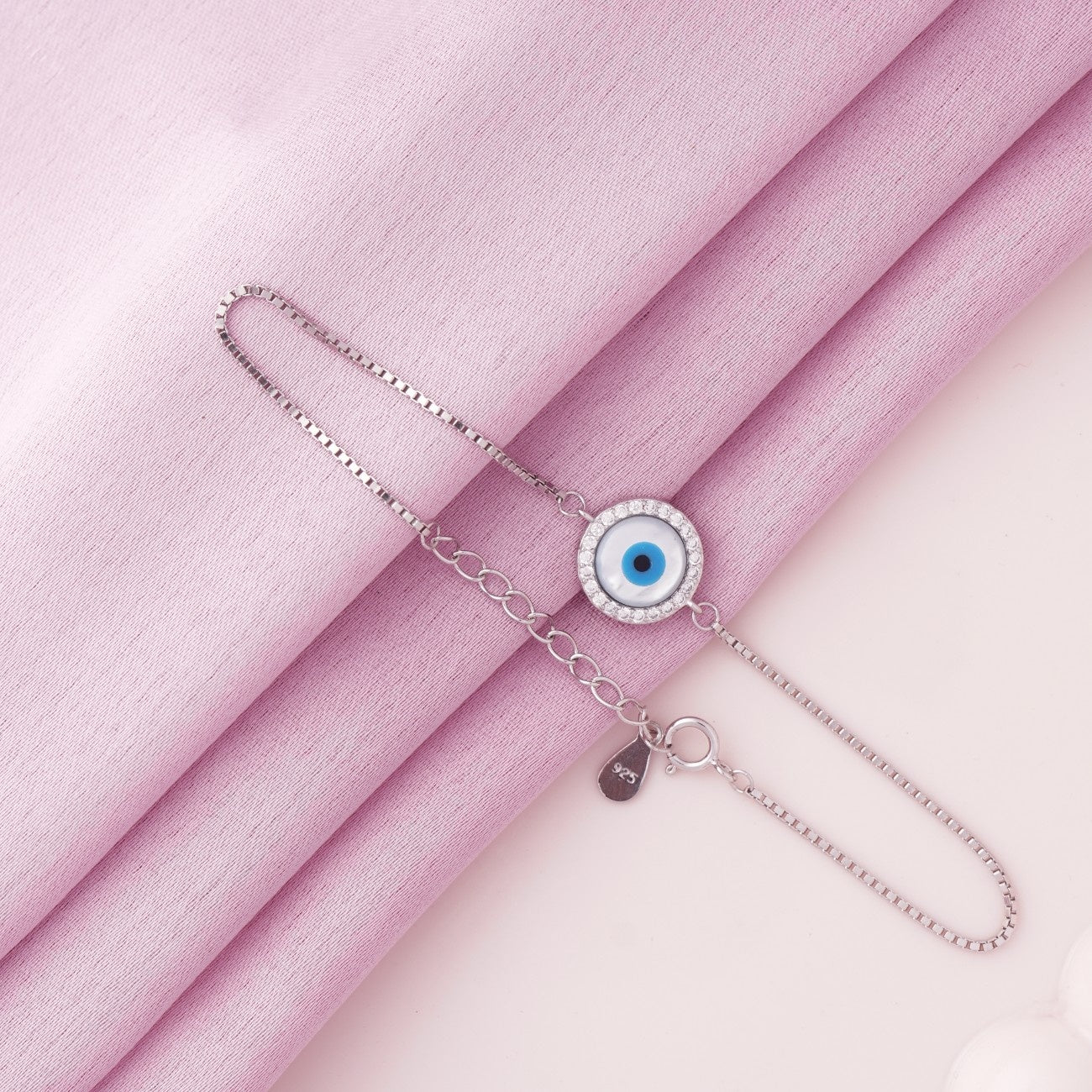 Premium Evil Eye Rhodium Bracelet