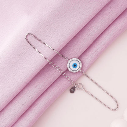Premium Evil Eye Rhodium Bracelet