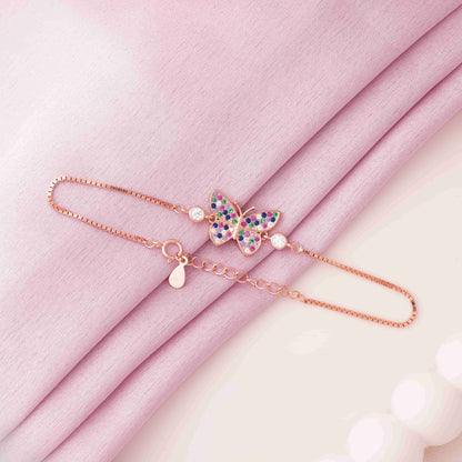 Bling Butterfly Rose Gold Bracelet