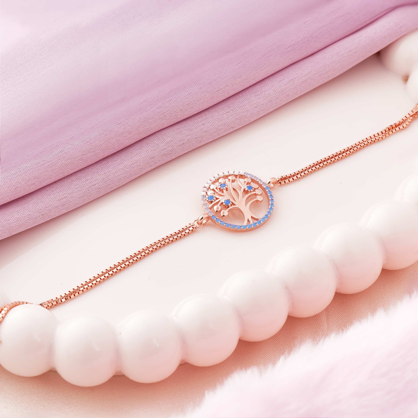 Tree of Hearts Rose Gold Bracelet