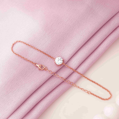 Solitaire Rose Gold Bracelet