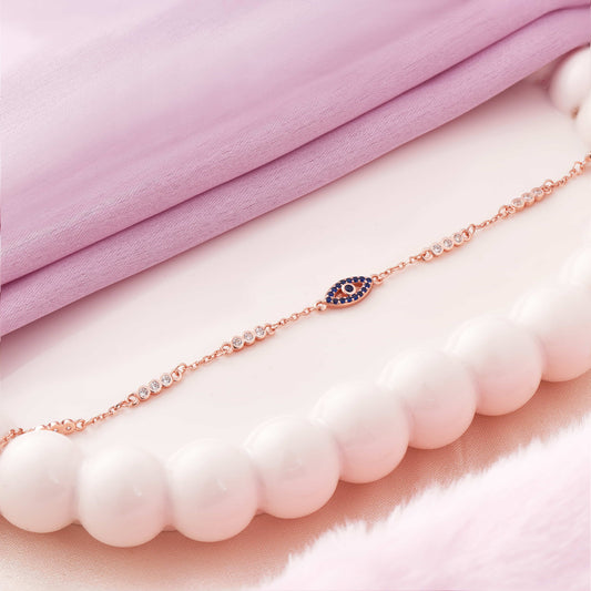 Turkish Evil Eye Rose Gold Bracelet