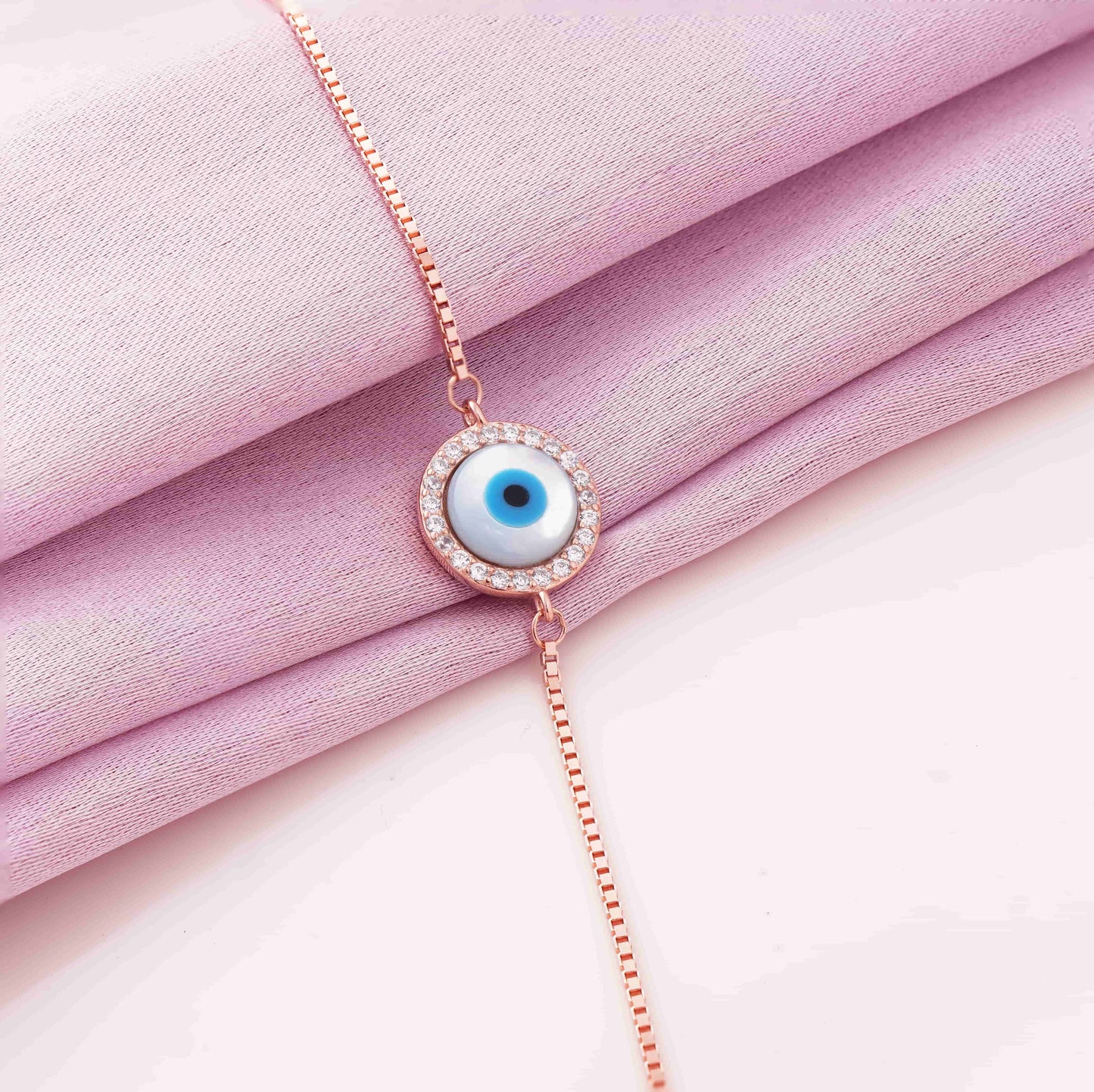 Premium Evil Eye Rose Gold Bracelet