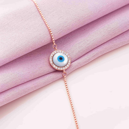 Premium Evil Eye Rose Gold Bracelet
