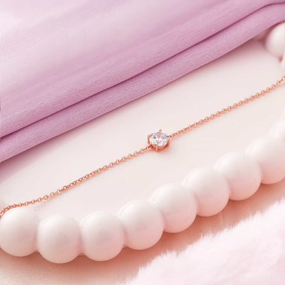 Solitaire Rose Gold Bracelet