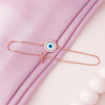 Premium Evil Eye Rose Gold Bracelet