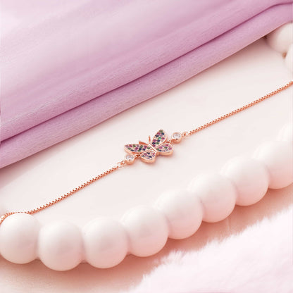 Bling Butterfly Rose Gold Bracelet