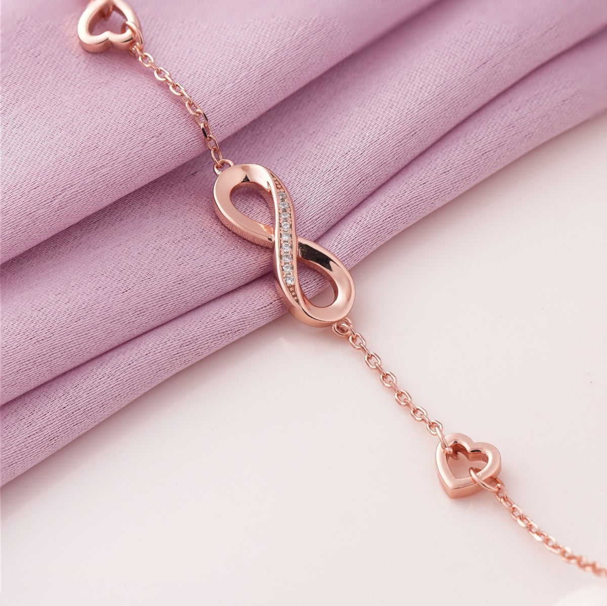 Infinity Love Rose Gold Bracelet