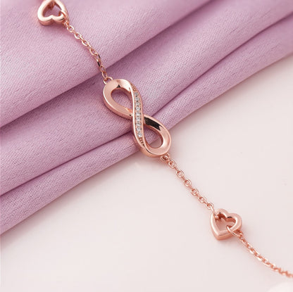 Infinity Love Rose Gold Bracelet