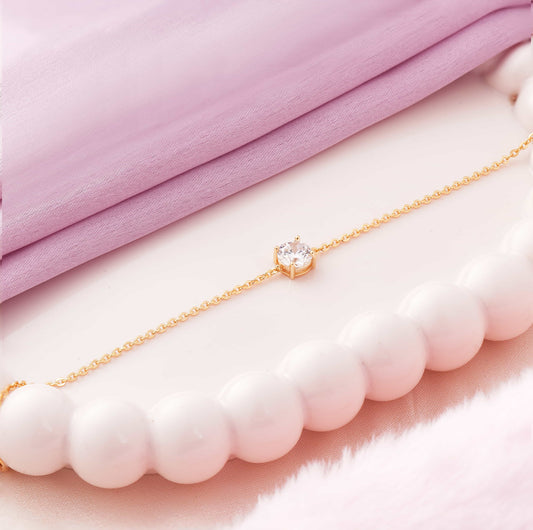 Solitaire Gold Bracelet