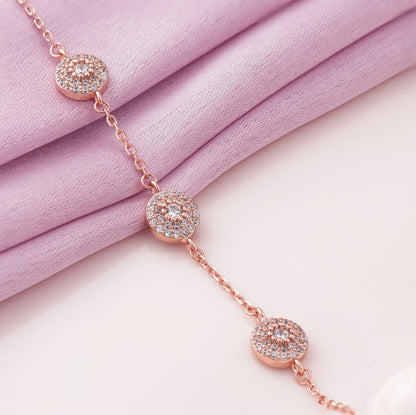 Diamond Balls Rose Gold Bracelet