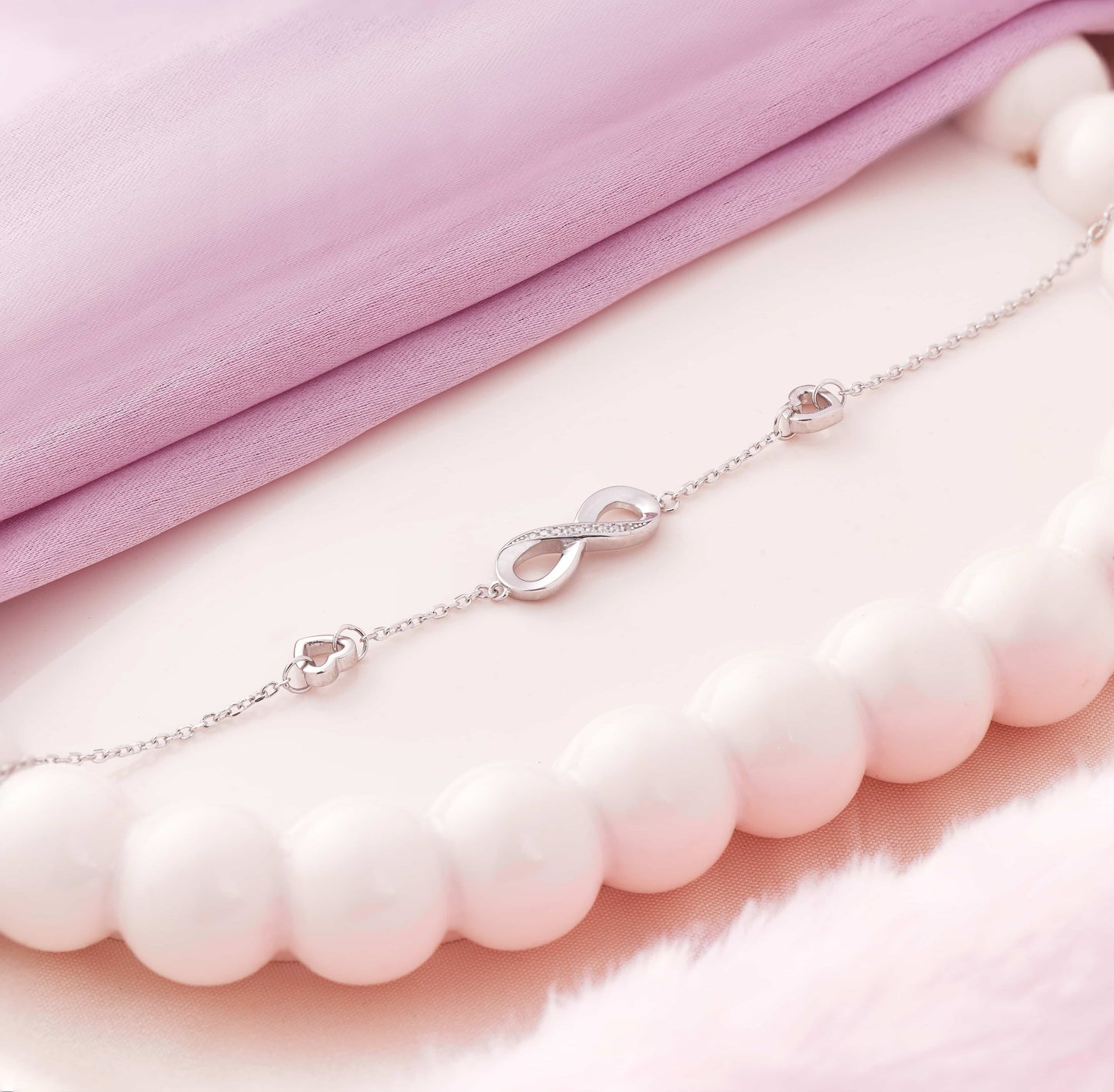 Infinity Love Rhodium Bracelet
