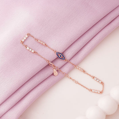 Turkish Evil Eye Rose Gold Bracelet