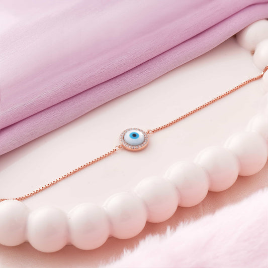 Premium Evil Eye Rose Gold Bracelet