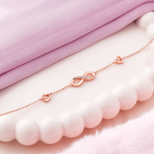 Infinity Love Rose Gold Bracelet