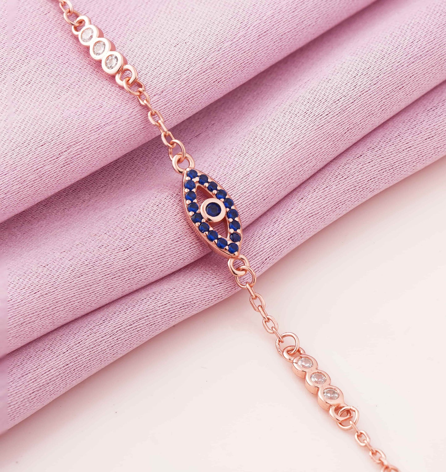 Turkish Evil Eye Rose Gold Bracelet