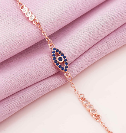 Turkish Evil Eye Rose Gold Bracelet