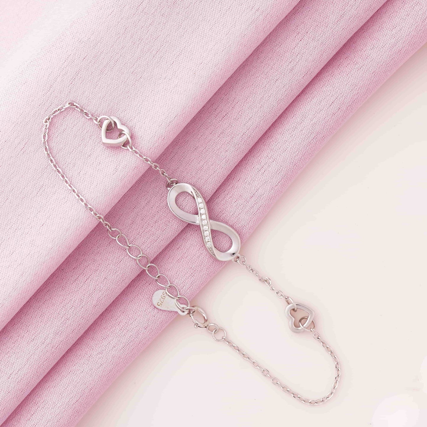 Infinity Love Rhodium Bracelet