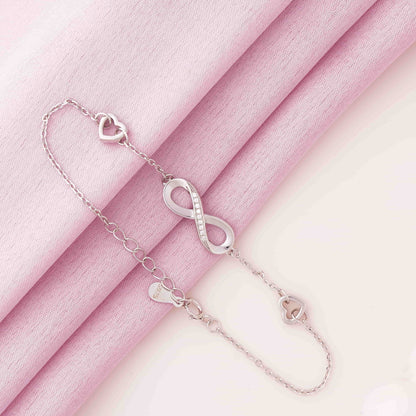 Infinity Love Rhodium Bracelet
