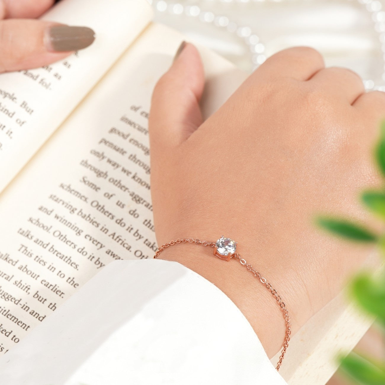 Solitaire Rose Gold Bracelet