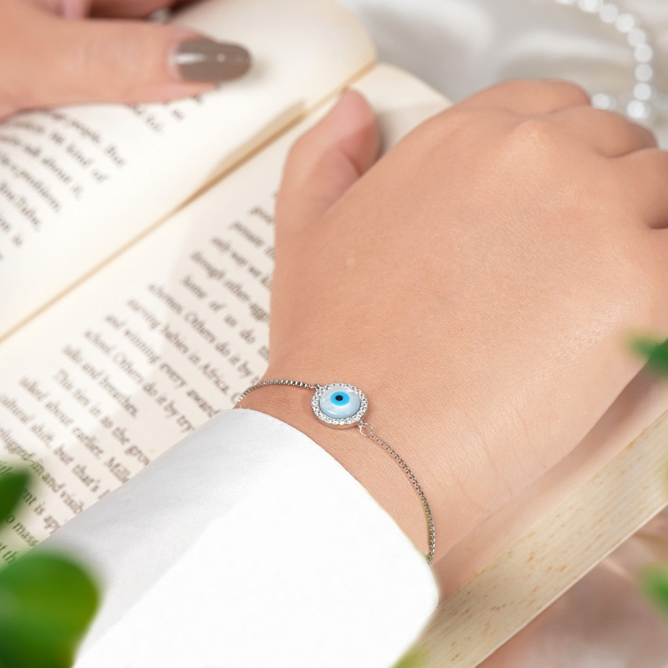 Premium Evil Eye Rhodium Bracelet