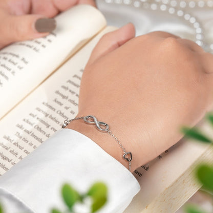 Infinity Love Rhodium Bracelet