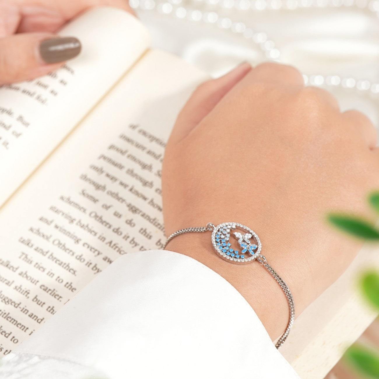 Butterfly of Heaven Rhodium Bracelet