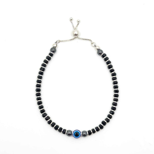 Evil-Eye Combo: Bracelet & Anklet Set