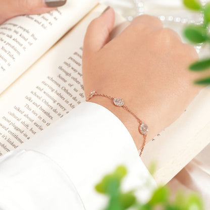 Diamond Balls Rose Gold Bracelet