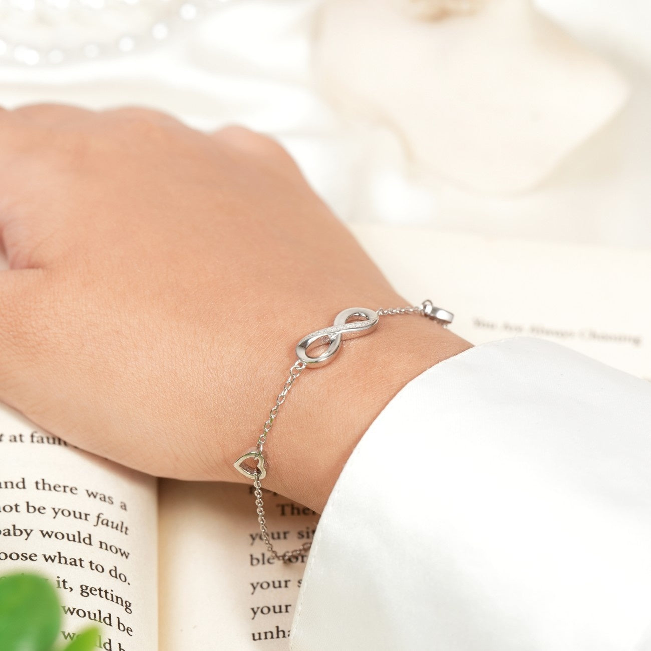 Infinity Love Rhodium Bracelet