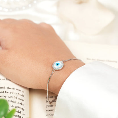 Premium Evil Eye Rhodium Bracelet