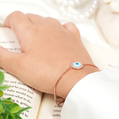 Premium Evil Eye Rose Gold Bracelet