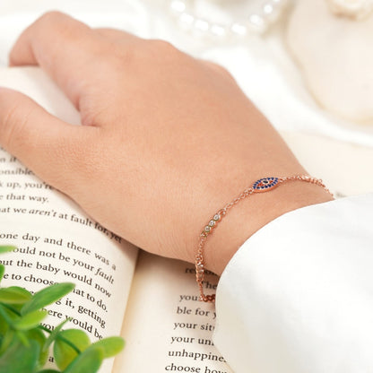 Turkish Evil Eye Rose Gold Bracelet