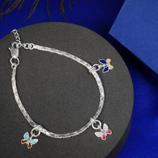 Silver Charm Butterfly Bracelets