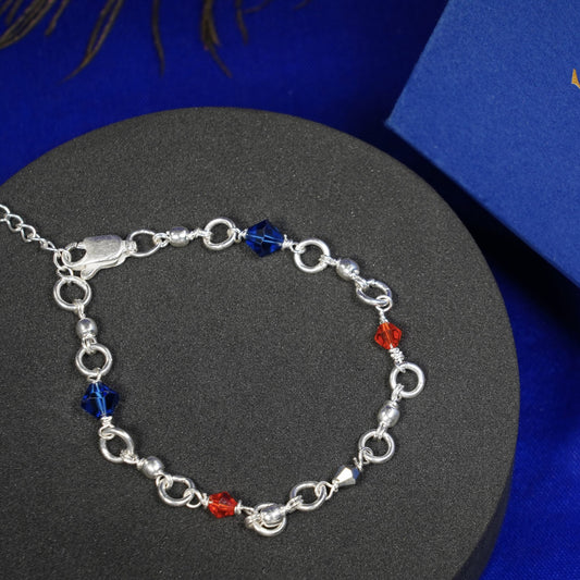 Blue, Red Swarovski Bracelet